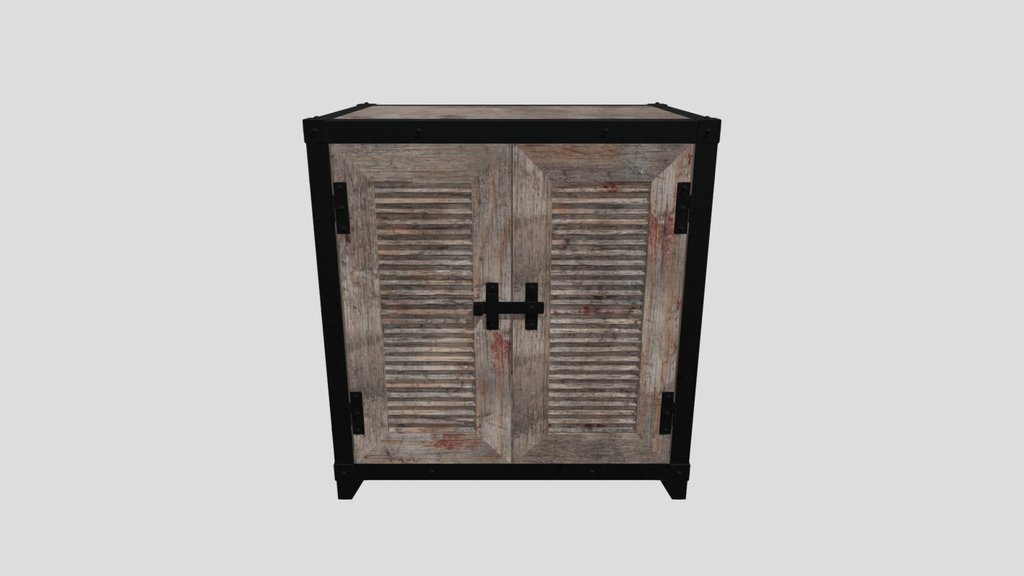 Industrial Style Cabinet Nightstand