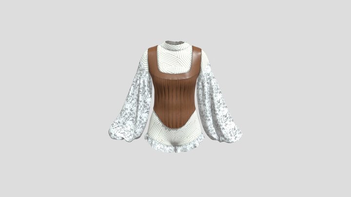 Women Outfit Low Poly 3D Model