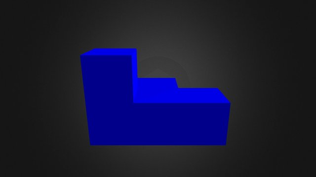 Puzzle Cube Blue Part SF 3D Model
