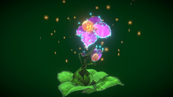 Fantasy Magical Flower 3D Model