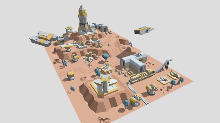 Mars environment kit | drag and drop | free 3D Model