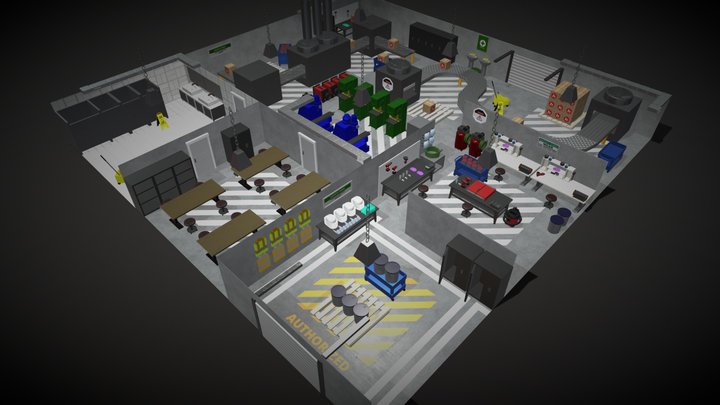 R.S. Hughes Manufacturing Floor 3D Model