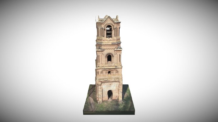 Кривка - Колокольня церкви Михаила Архангела 3D Model