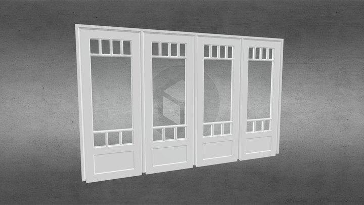 Kozijn met deuren in klassieke stijl 3D Model
