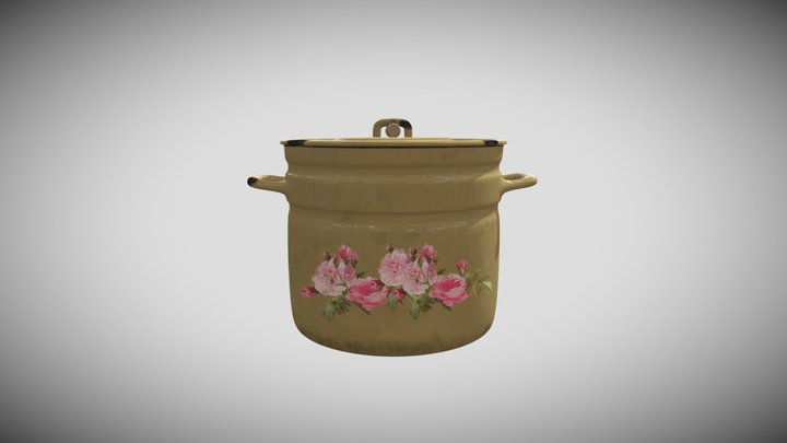 Large Saucepan with Cover - 3D Model by weeray