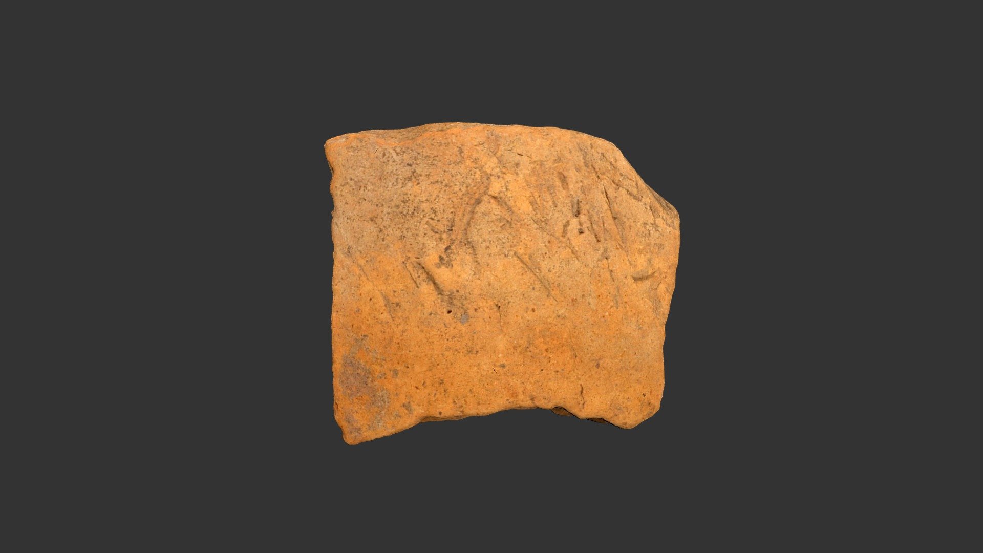 Yadkin Cord Marked Potsherd (301p67)