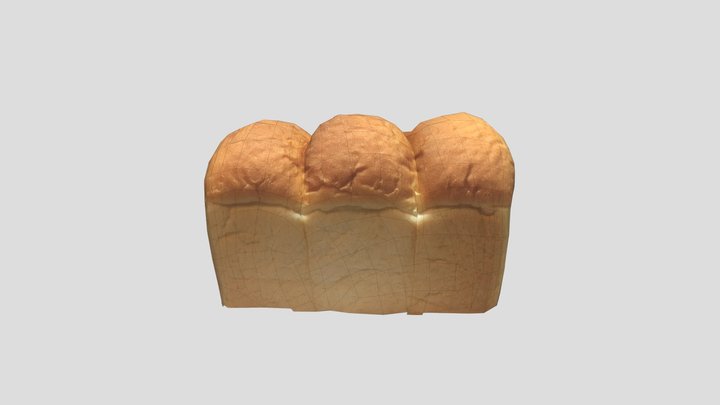 Bread Low Poly 3D Model