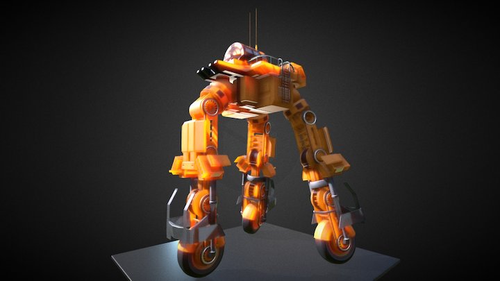 Futuristic Trike High-Poly Version 5 – Kostenloses 3D-Modell STL