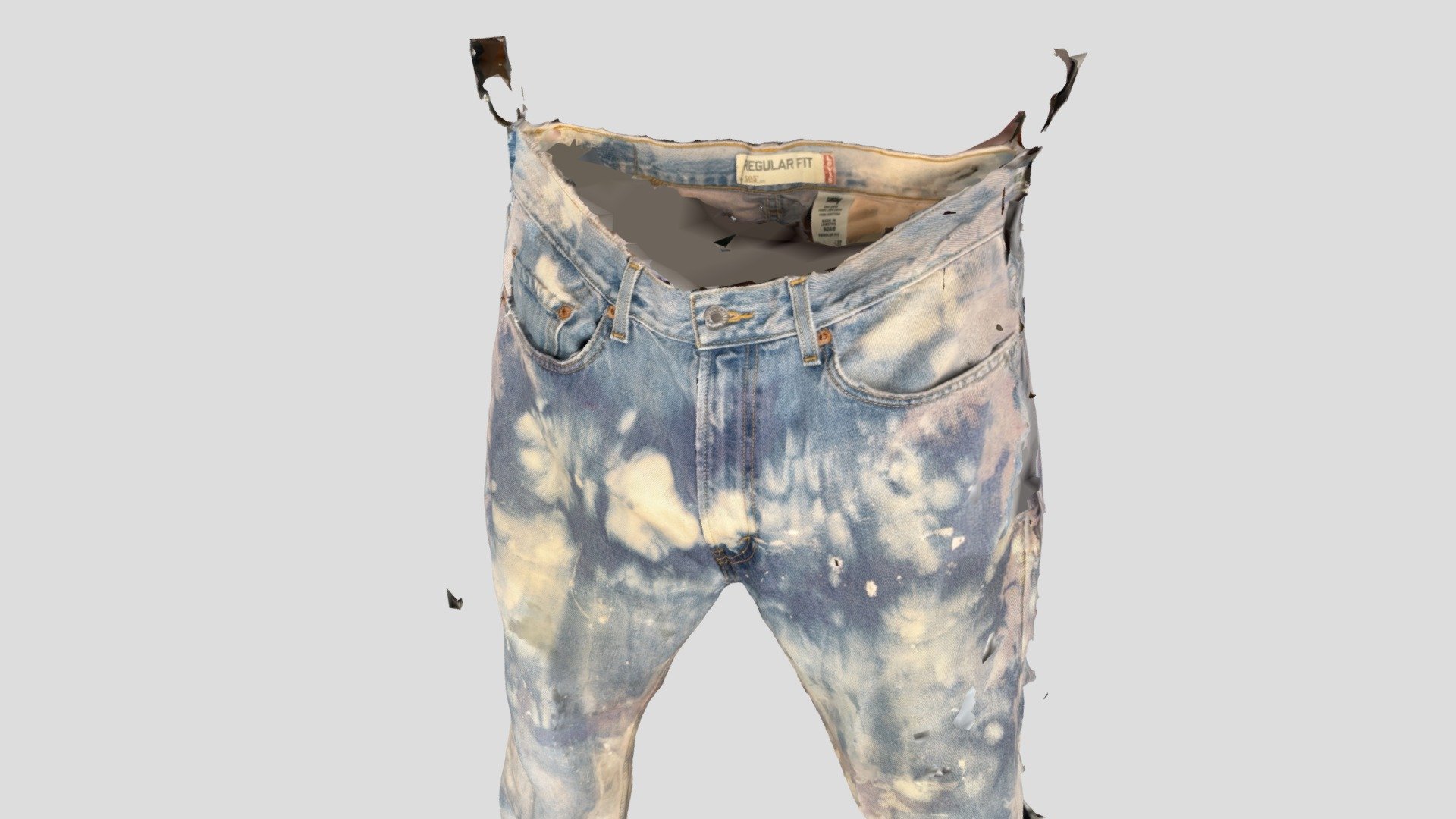 Well worn Levi’s denim jeans