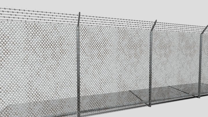 chainlink fence (tileable) 3D Model