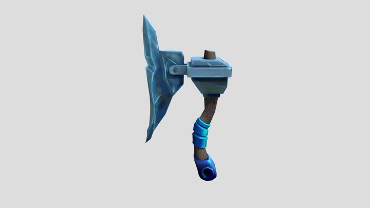 Low Poly Stylized Hand Axe 3D Model