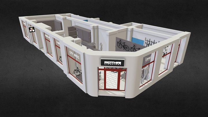 Rothai Bikestore Layout 3D Model