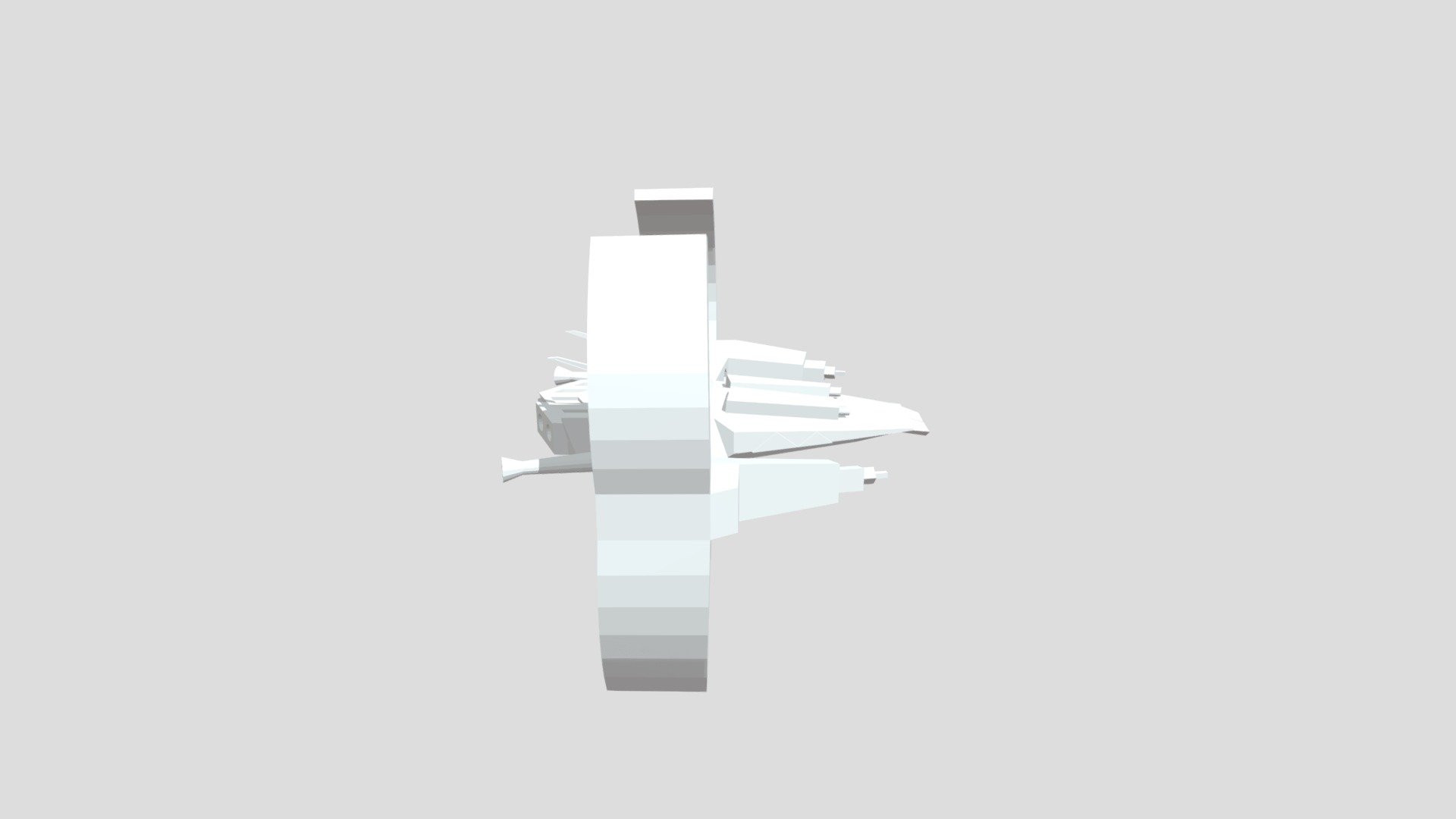 Completed fighter spaceship — Sketchfab embed 3D viewer