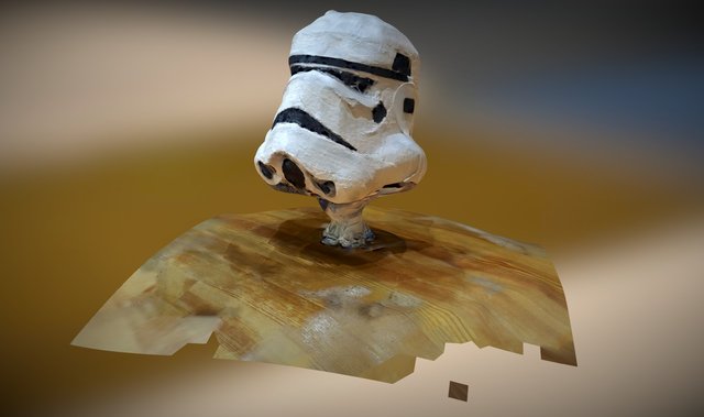 Stormtrooper helmet - cardboard 3D Model