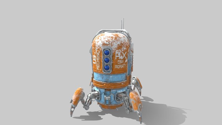 Maintenance Spider Bot for Snow 3D Model