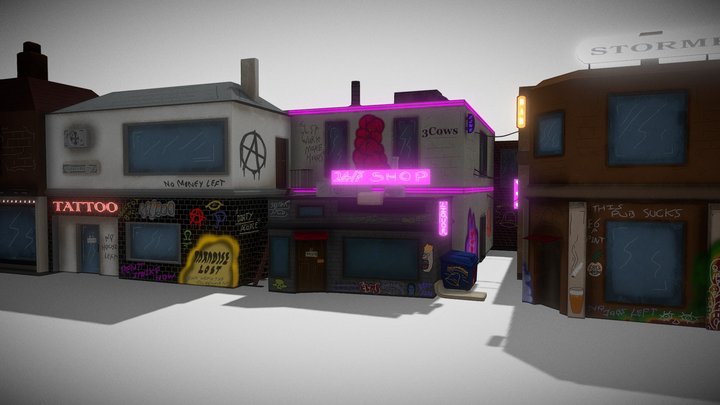 Brunham buildings 3D Model