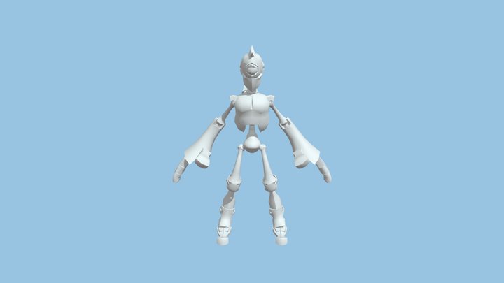 FBX_Robot_02 (Low poly Sketch) 3D Model