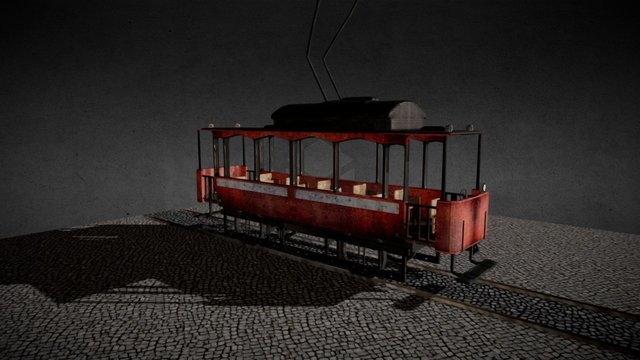 Classic City Tram 3D Model 3D Model