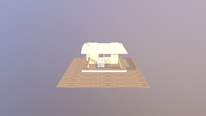 3052 прямая новые столбы и расстановка балясин 3D Model