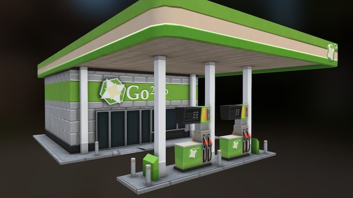 Petrol Station 3D Model