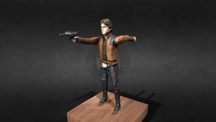 Hansolo Han Solo StarWars toy juguete 3D Model