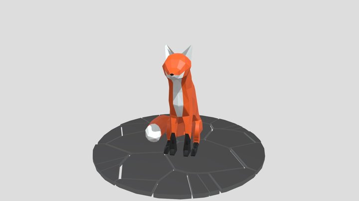 Low Poly Fox – Modello 3D gratuito STL
