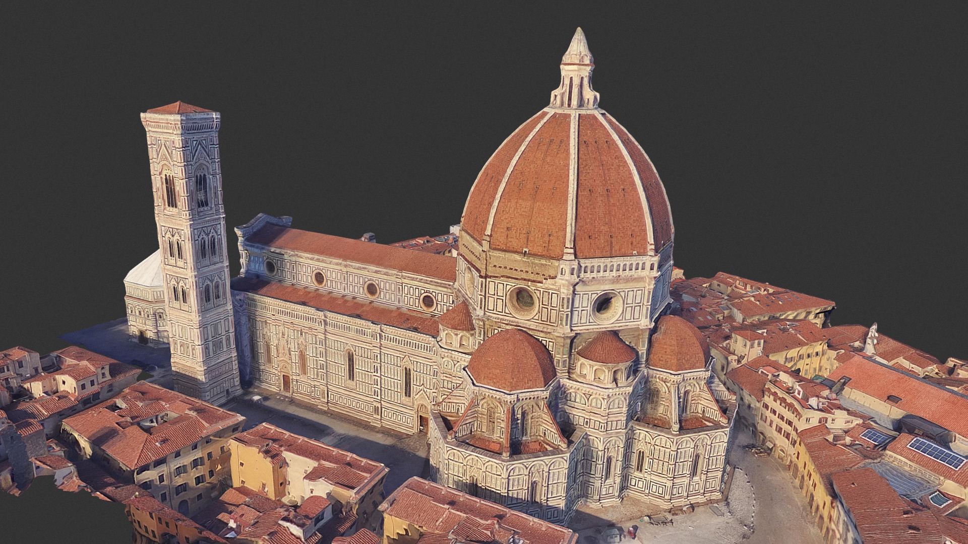 3D model Duomo/ Cathedral Santa Maria del Fiore/ Florence - This is a 3D model of the Duomo/ Cathedral Santa Maria del Fiore/ Florence. The 3D model is about a large building with a domed roof.