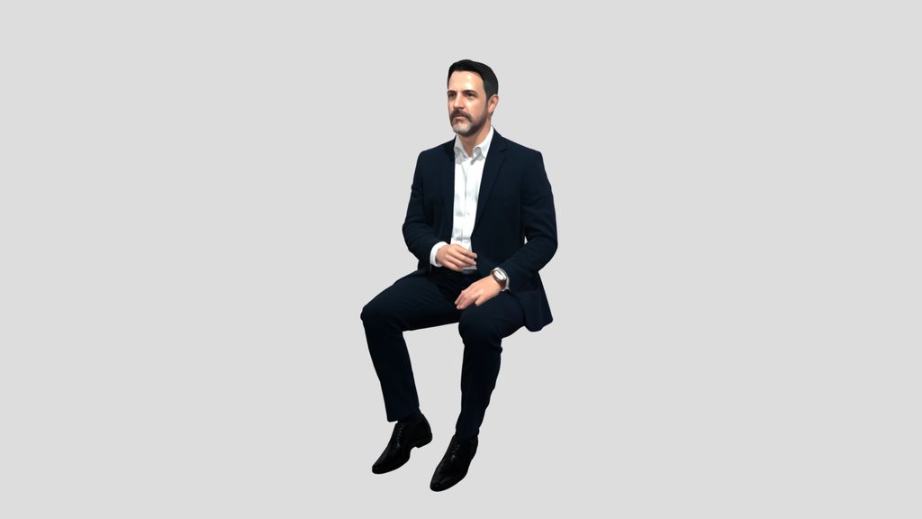 Executive Portrait in a Navy Suit