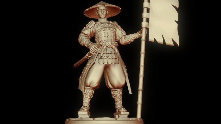 Samurai 2kk D&D 3d print model 3D Model