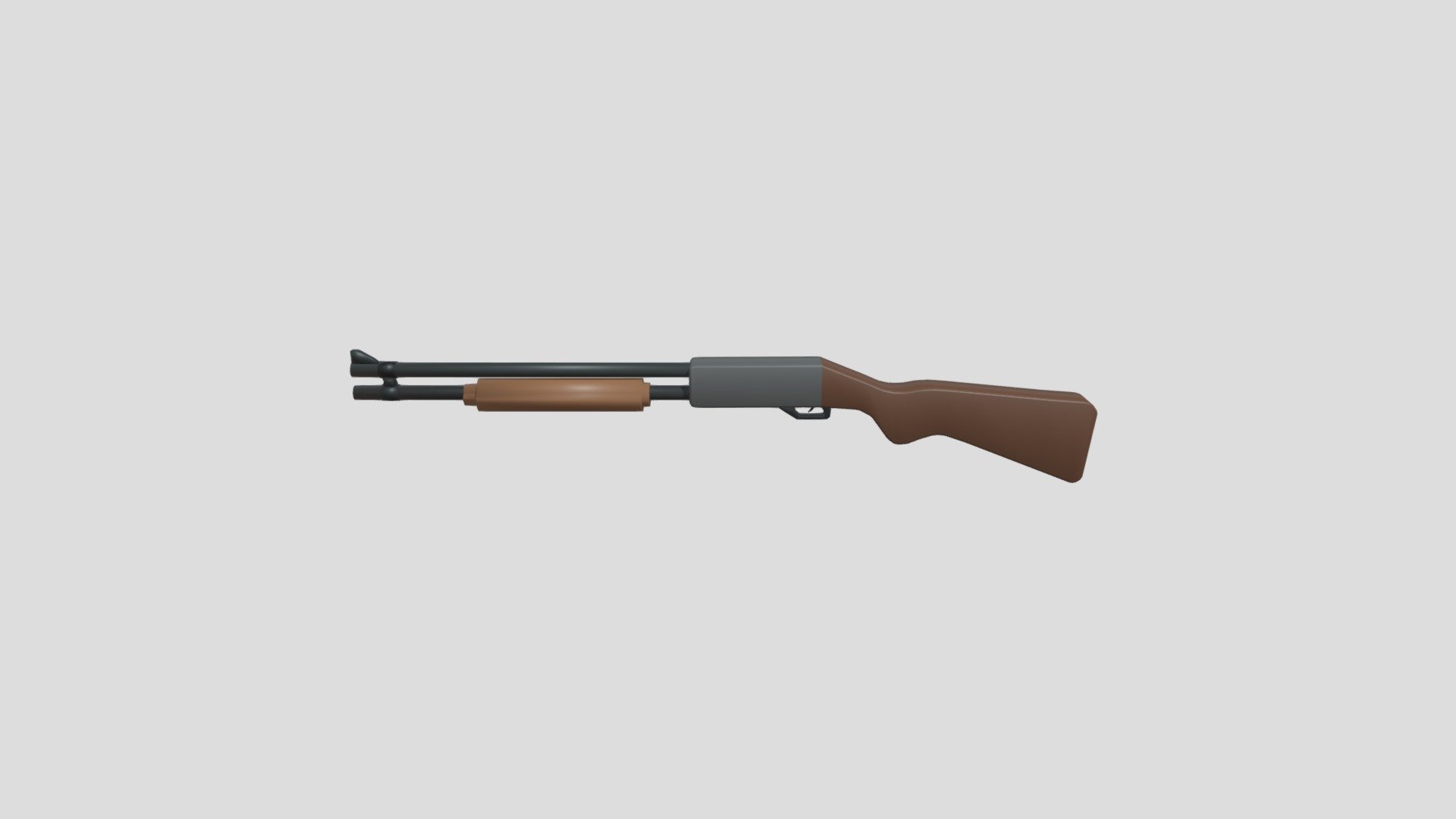 Pump Shotgun Low-poly