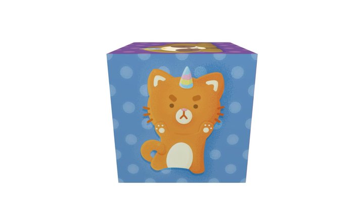 Animal Unicorn - Cube 3D Model