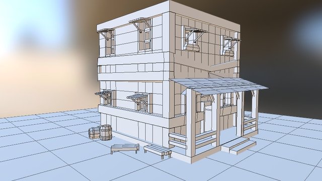 Bar Velho oeste 3D Model