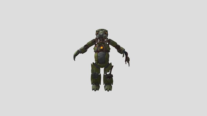 case animatronics IDEL CROC 3D Model