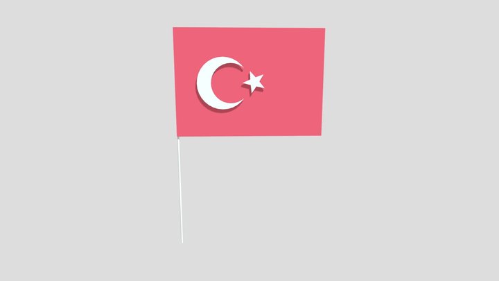 TÜRKİYE BAYRAĞI 3D Model