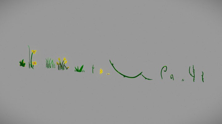 Stylized Plants Vines & Flowers – Hand Painted