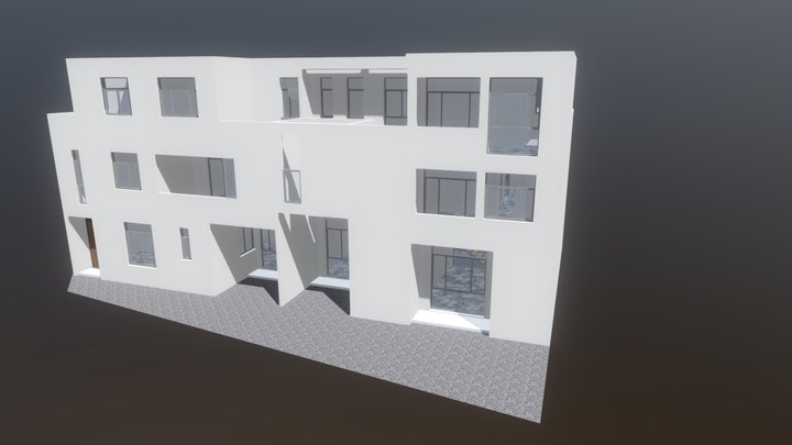 4 objects in one house 3D Model