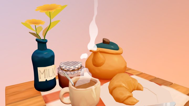 Breakfast & Picnic 3D Model