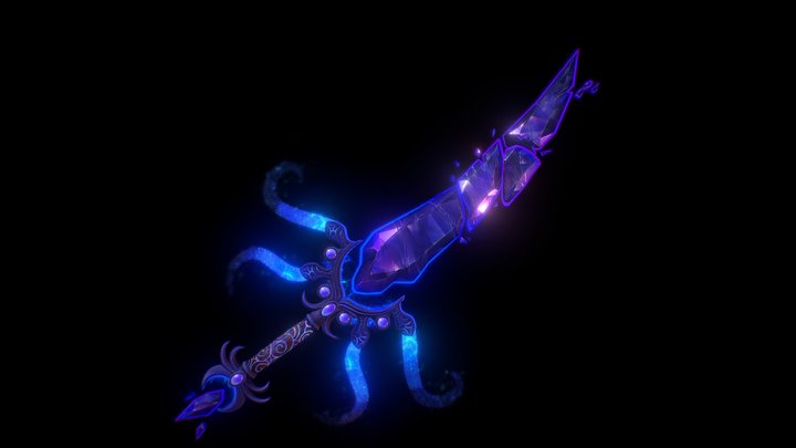 Ebonchill Magic Sword 3D Model