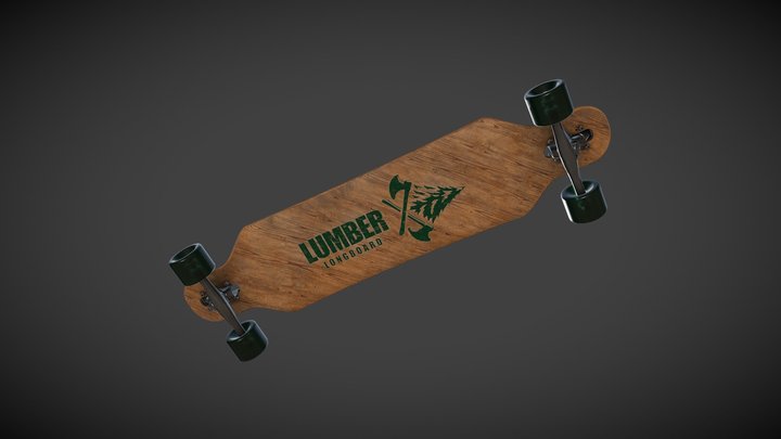 Lumber Longboard 3D Model