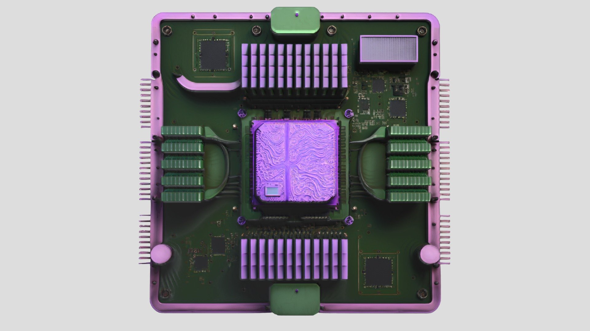 CHIPSET 001 - Download Free 3D model by RadioactiveAG [398ce89] - Sketchfab