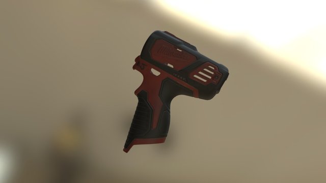 Milwaukee Drill Left Side Shell 3D Model