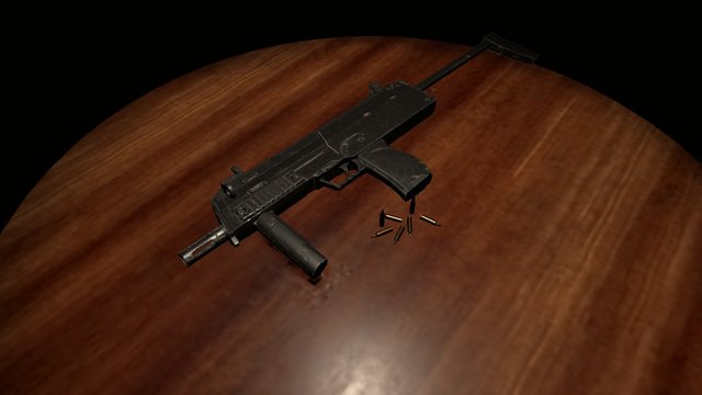 SMG - Low Poly 3D Model