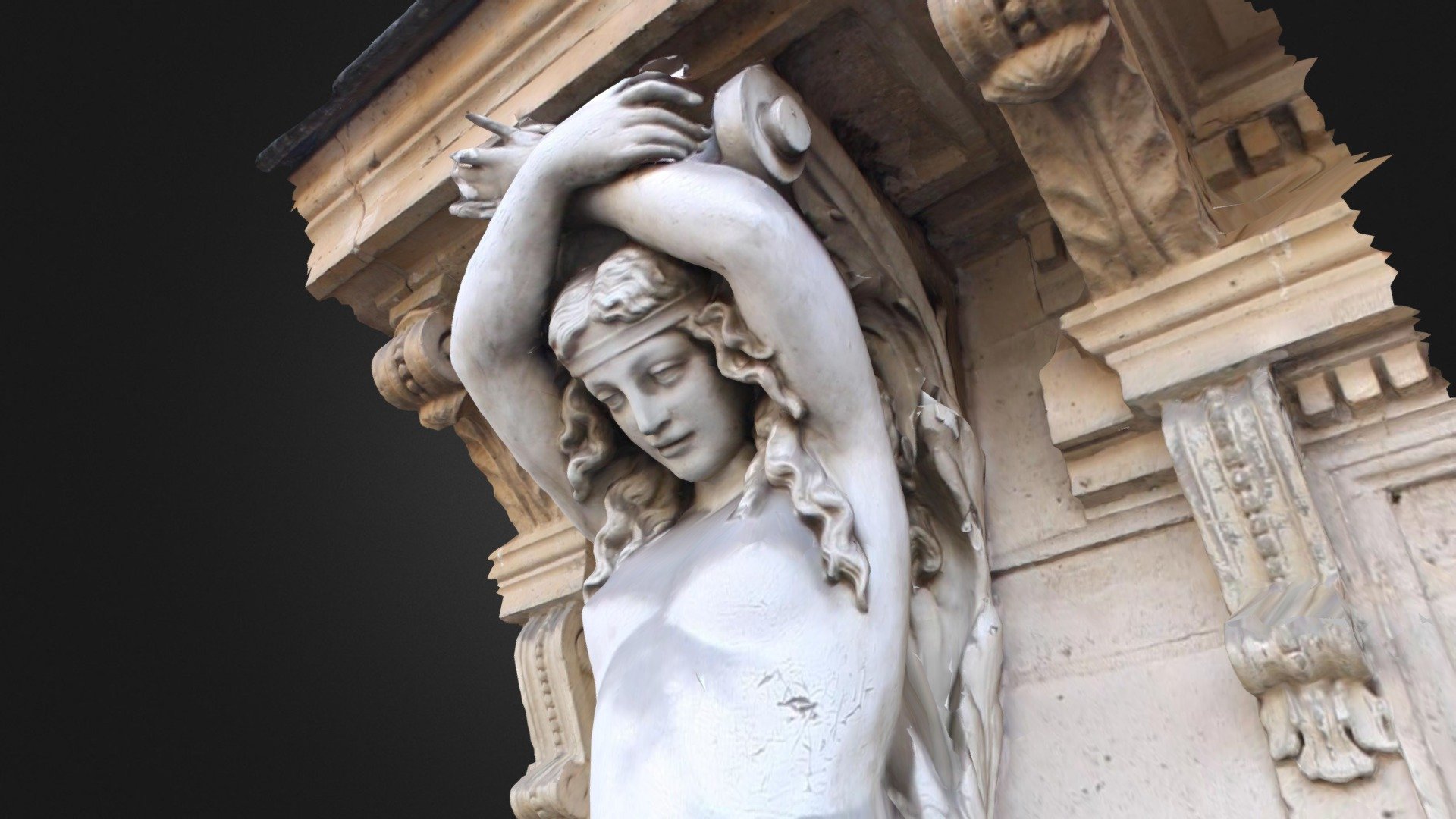 Sculpture in Boulevard de la Madeleine, Paris — Sketchfab embed 3D viewer