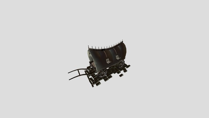 Medieval Wagon 3D Model