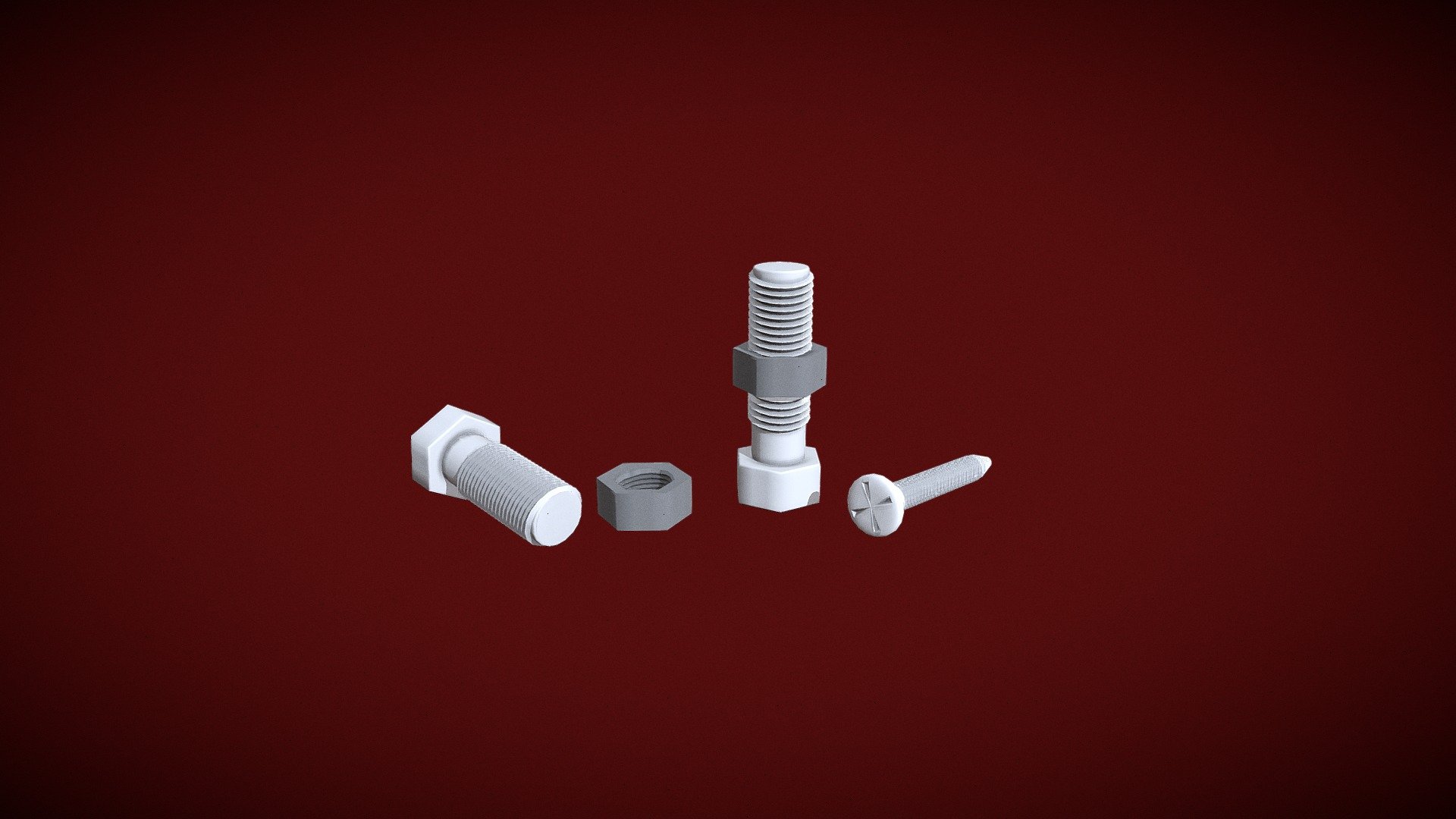 Nut And Bolt Download Free 3D model by B L A V E N (BlavenRave