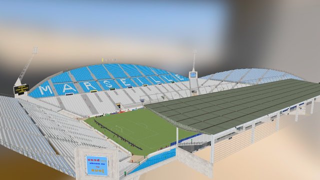 Stade Velodrome France 98 3D Model