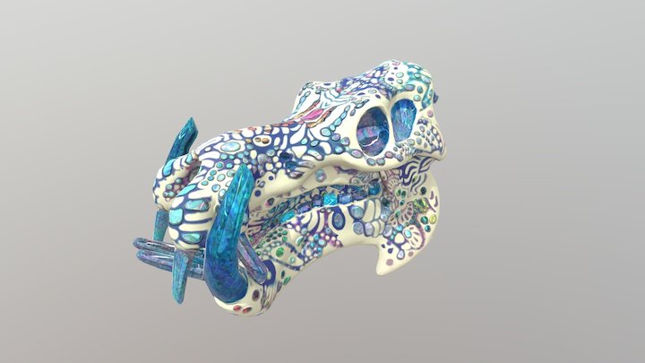 Hippo Skull 3D Model