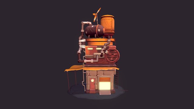 Motor Garage 3D Model