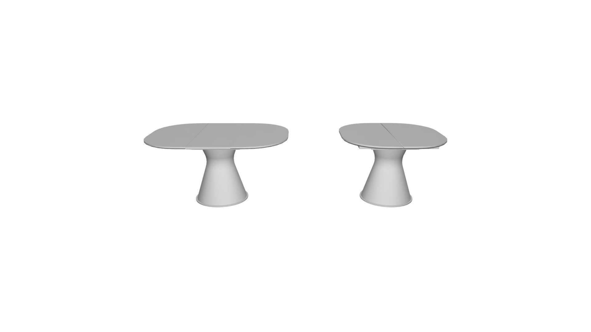 Обеденный стол раскладной молочно-белый 110х...
