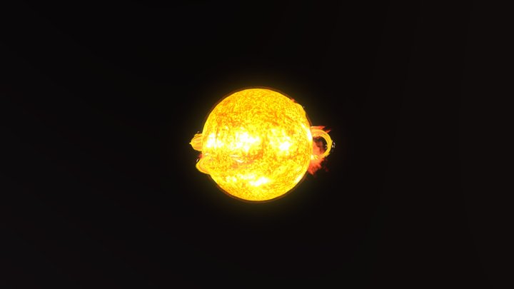 Sun and solar flares – Modelo 3D gratuito STL